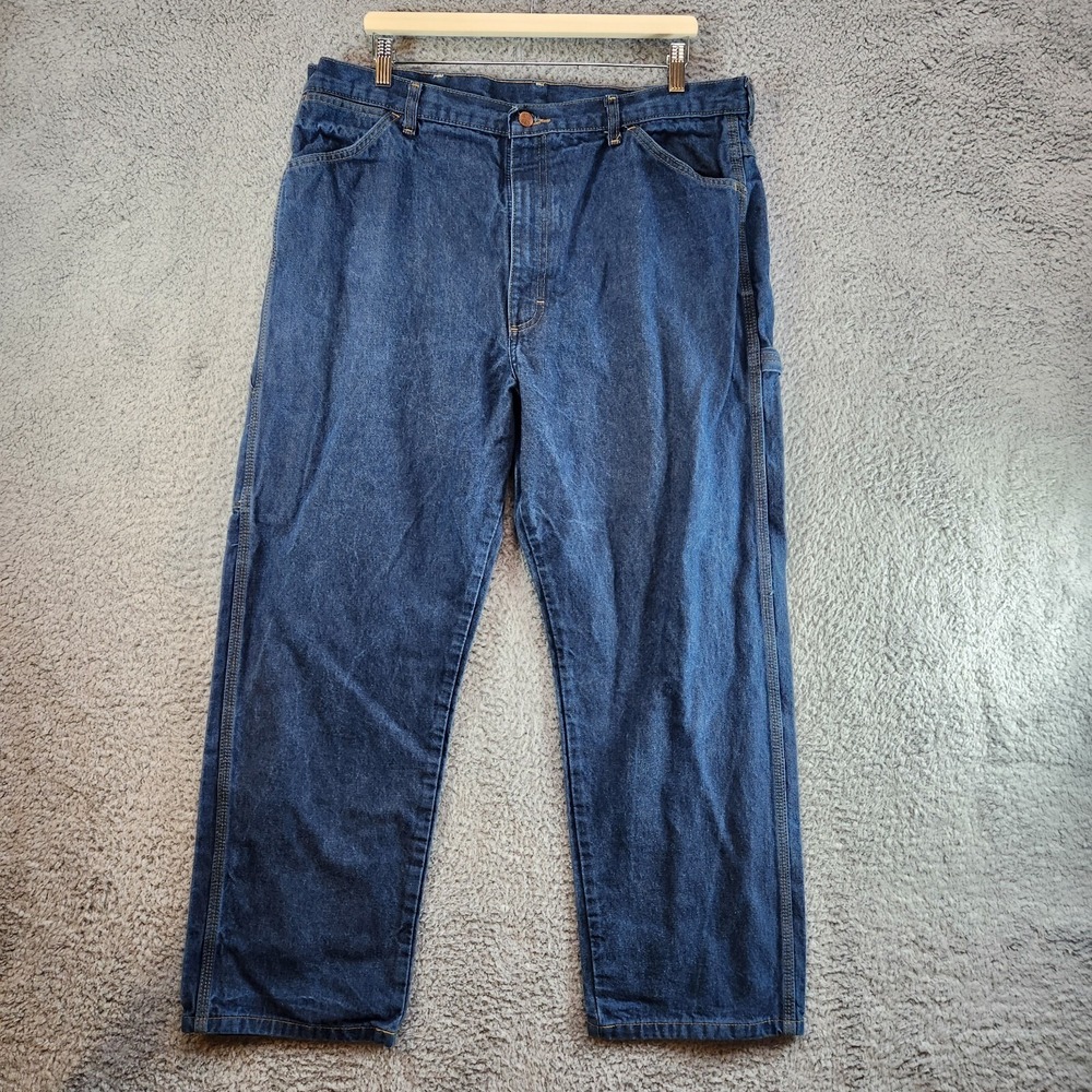 Big Ben Jeans Mens 40 X 30 Blue Denim 100% Cotton Straight Leg High Rise Zip Fly